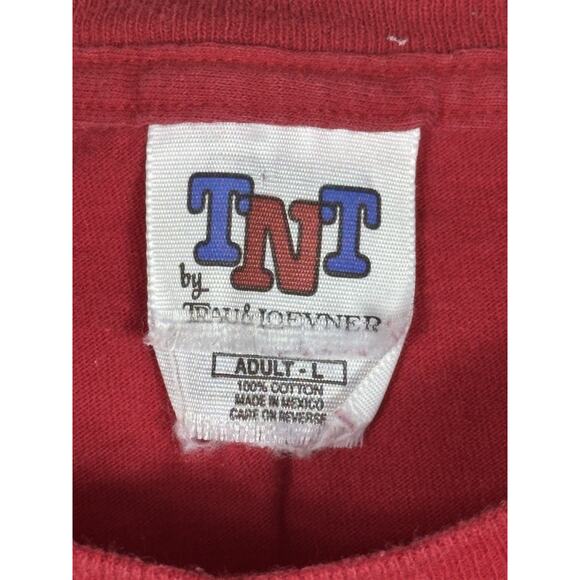 Vintage 1990s Ohio State Buckeyes Large Print Logo Red T Shirt Sz Large TNT Tag - Picture 8 of 10